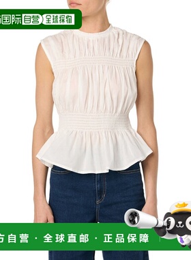自营JOE'S Jeans Sleeveless Voile Top - white 美国奥莱直发