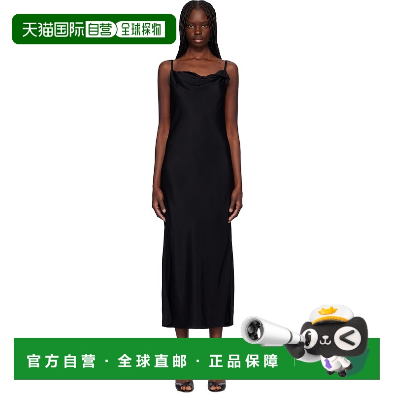 1h可退 香港直邮潮奢 Recto 女士 黑色 Drapery Neckline 吊带裙