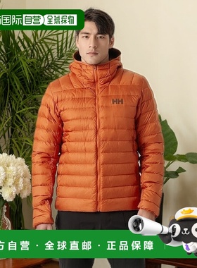 欧洲直邮Helly Hansen 男士橙色聚酰胺Verglas连帽羽绒服2.0鸭绒