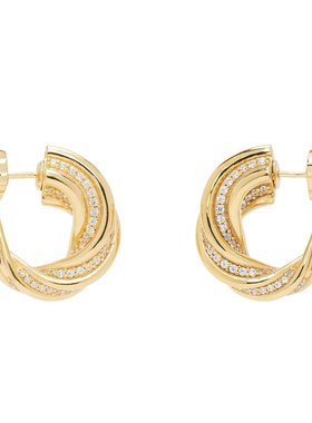 潮奢 Bottega Veneta 葆蝶家 女士 金色 Knot 耳环 804644VBOB6