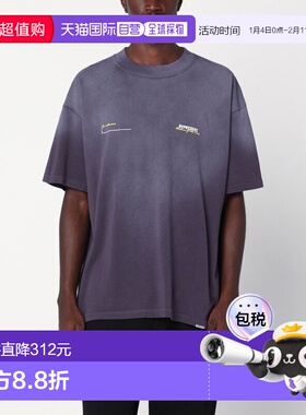 1h可退 香港直邮Represent 男士 紫红色褪色设计带LogoT恤 MLM427