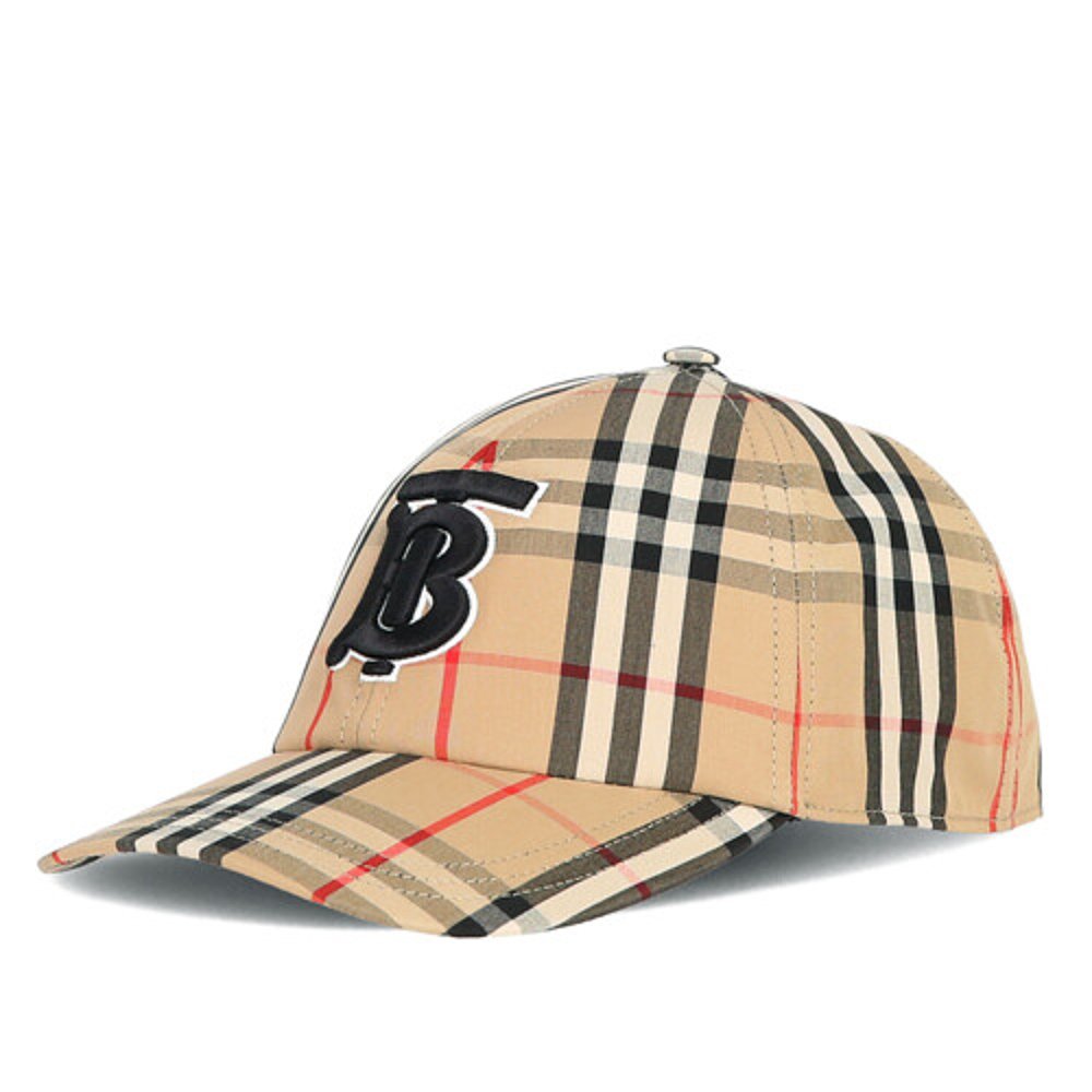 [BURBERRY] 8068032 MHTB CHK BASEBALL CAP商标球帽舌帽子