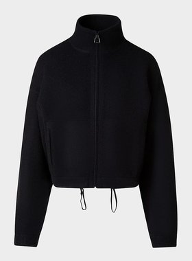 美国直邮Akris 羊绒针织短款拉链开衫 女装毛衣 时尚舒适宽松版型