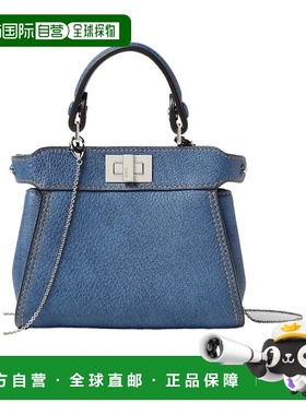 香港直邮FENDI 女士手提包 7AS294AUSZF04QL SS2025 蓝色 Romano