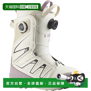 自营欧洲直邮SALOMON 米色/拼色合成材料女士全山地雪鞋雪靴