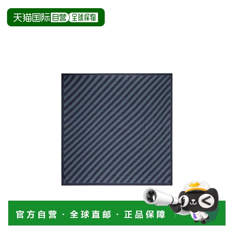 香港直邮FENDI 男士围巾 FXS323AUUCF1PJB SS2025 蓝色 饰边条纹 - 实物图
