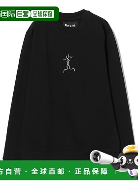 1h可退 日本直邮Encre. 女士宽松圆领卫衣 街头风刺绣设计 611302