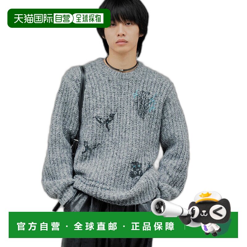 1h可退 日本直邮SENSE OF PLACE 男士图案印花圆领宽松针织衫 AA4