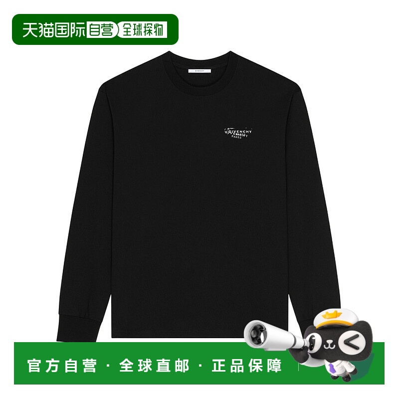 1h可退 香港直邮GIVENCHY 男士T恤 BM71MH3YSA001 SS2025 黑色 长