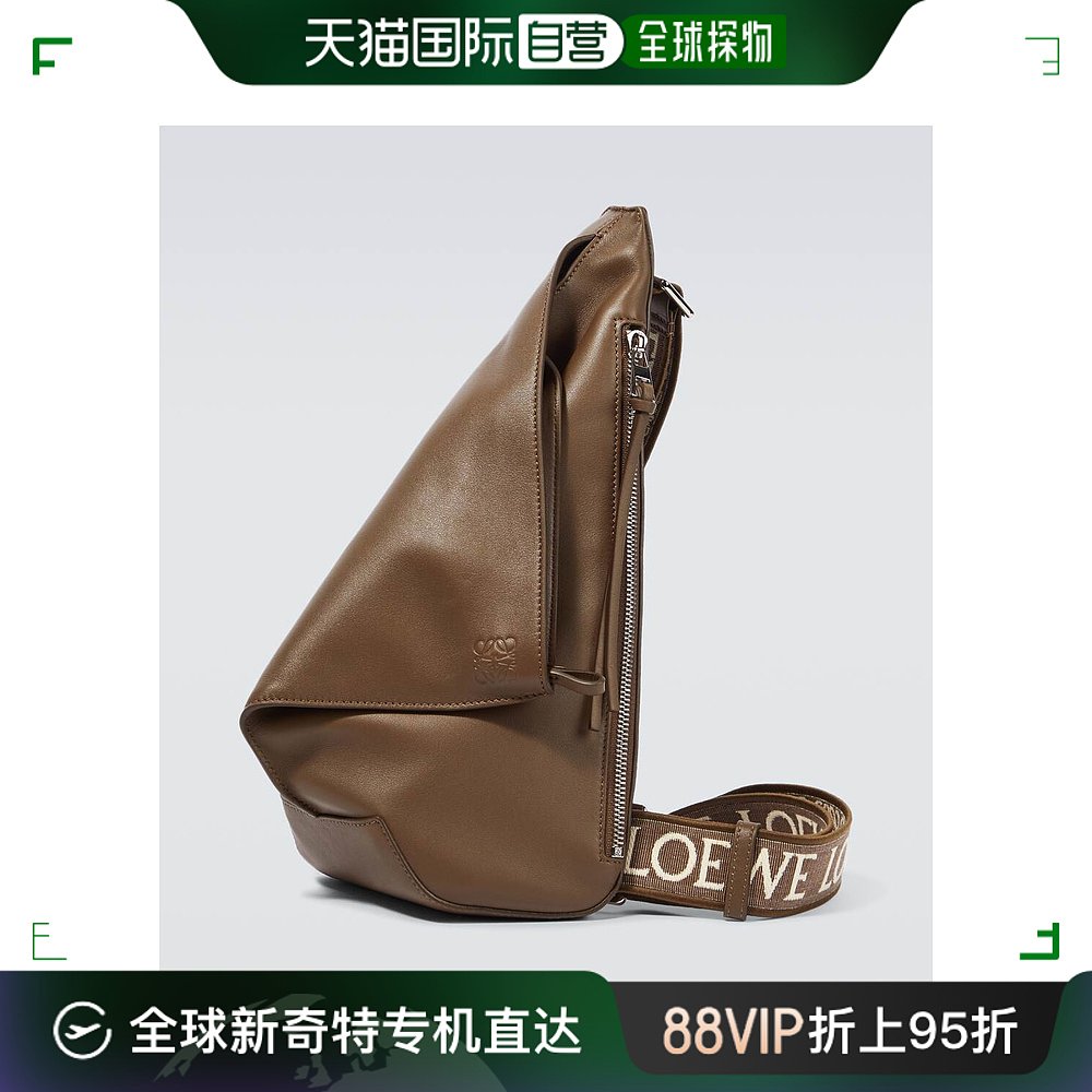 香港直邮潮奢 LOEWE男士Anton Sling leather shoulder bag斜挎