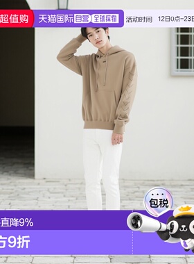 香港直邮off-white 男士 驼色缝线连帽衫 OMBB085F23FLE019卫衣