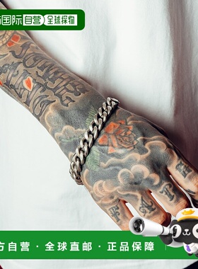 1h可退 日本直邮Subciety 男女同款真鍮粗喜平链手镯 激光品牌log