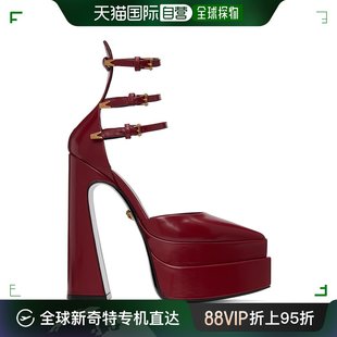 Versace 范思哲 女士酒红色 香港直邮潮奢 Aevitas 高跟鞋