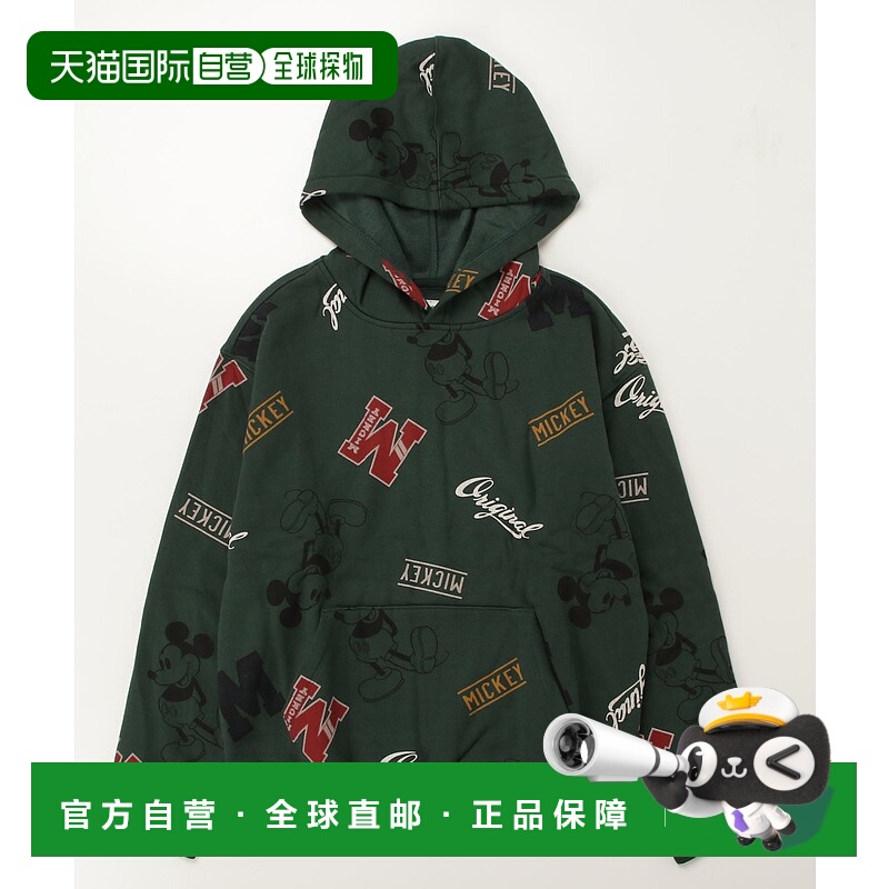 1h可退 日本直邮Gap 男童 女童 迪士尼联名 米奇印花 加厚连帽卫