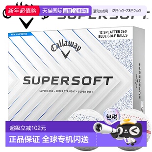 日本直邮Callaway SUPERSOFT Splatter 高尔夫球1 打(12 个球)2