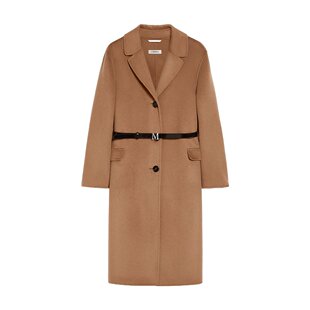 MARA 棕色 女士外套 AW2024 羊毛羊绒中长大衣 9016114306003 MAX