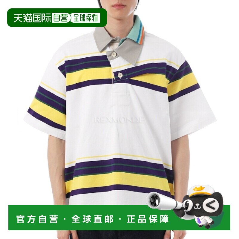 韩国直邮KOLOR 23SCM-T03203-A 短袖珠地网眼上衣正品高级感夏季图片