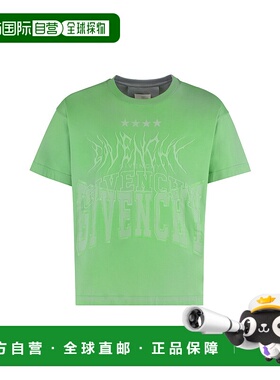 香港直邮GIVENCHY 男士T恤 BM71JB3YJ8322 SS2024 绿色 短袖T恤