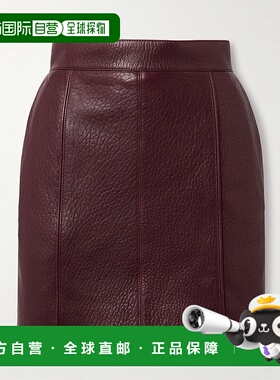 1h可退 香港直邮Chloe 蔻依 女士 紫色羔羊皮迷你半身裙 CH25WCJ4