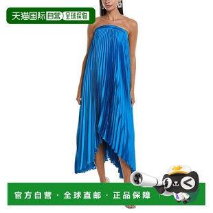 蓝色 Jordyn缎面迷笛连衣裙 美国奥莱直发 Milly 自营