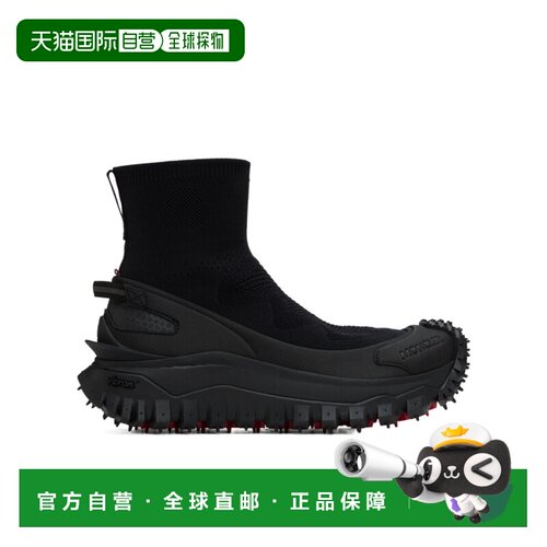 香港直邮Moncler 徽标压花高帮运动鞋 J209B4M001【付后1h可退】