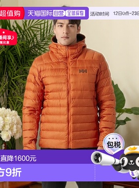 欧洲直邮Helly Hansen 男士橙色聚酰胺Verglas连帽羽绒服2.0鸭绒