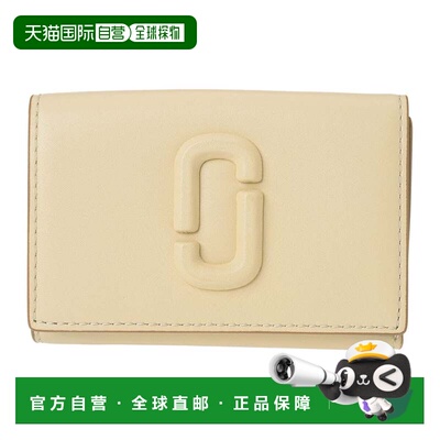 日本直邮MARC JACOBS 三折钱包 The Leather Covered J Mark 三折