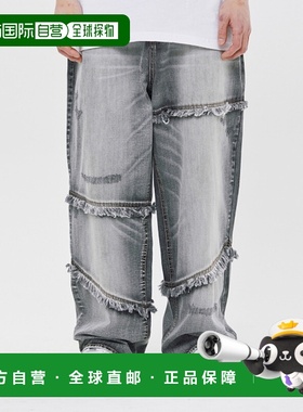 韩国直邮ROMANTIC CROWN 公用牛仔裤REPAIRED WIDE JEAN_GREY 24R