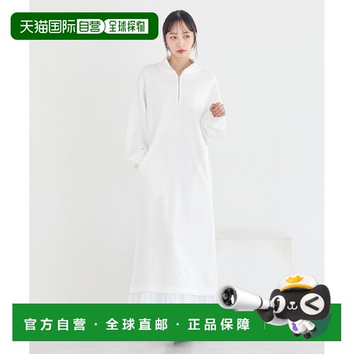 日本直邮earth music&ecology 女装 叠层下摆连衣裙 01001384002