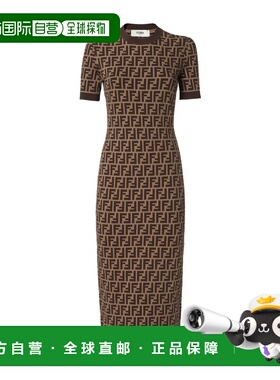 1h可退 香港直邮FENDI 女士连衣裙 FZDD54ASJTF0GGE SS2026 棕色
