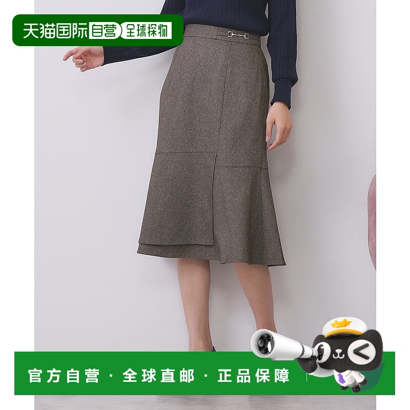1h可退 日本直邮index女士宽松不对称A字裙 防皱免烫易打理 C5874