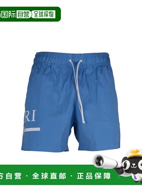 1h可退 香港直邮AMIRI 男士 徽标泳裤 PS23MSB002 blue蓝色 舒适