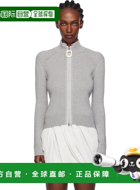 1h可退 香港直邮潮奢 J.W. Anderson 女士 灰色 Fitted Zip Up 夹