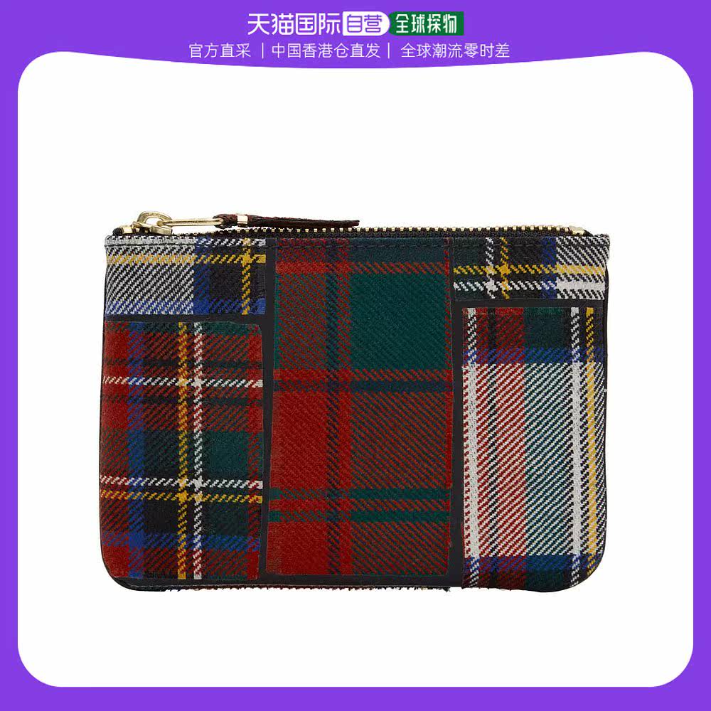 香港直邮潮奢 comme des gar05ons 女士红色 tartan patchwork 手