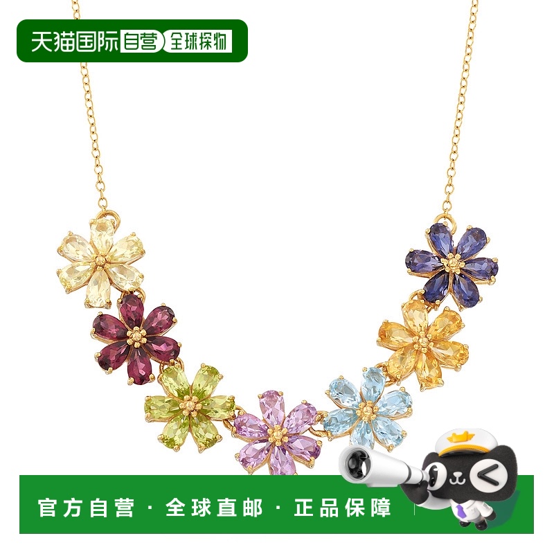 自营 Ross-Simons 多石花项链 18 克拉金 18 英寸 美国奥莱直发