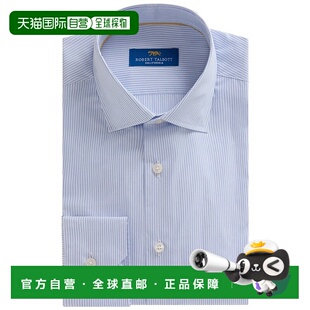 自营Robert Talbott Reynolds Ticking Stripe Dress Shirt - bl