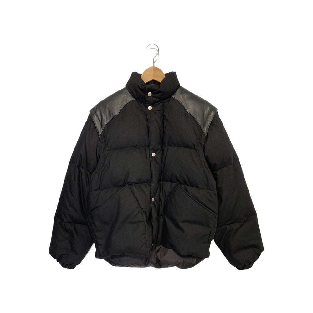 GUCCI 男士外套 4950372398F1000 AW2020 黑色 刺绣两穿羽绒服