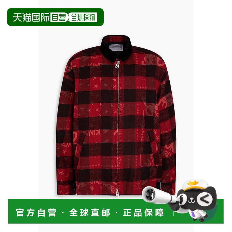 1h可退 香港直邮潮奢 Sacai 男士 印花棉质夹克 2302967M751