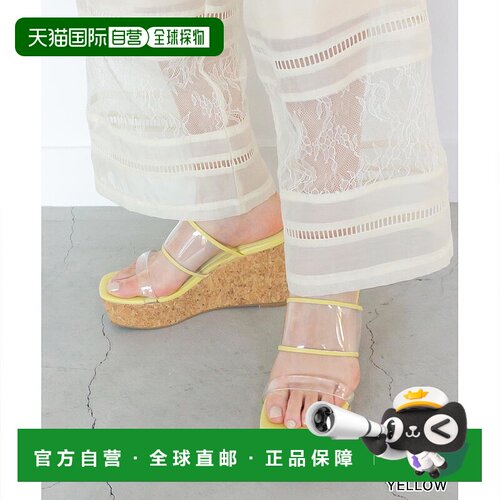 日本直邮Randa 透明腰带楔形凉鞋 RA041BW12133厚底