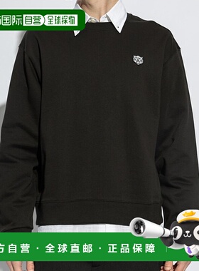 香港直邮KENZO 男士针织毛衣 FF55SW2624MF99J SS2025 黑色 长袖