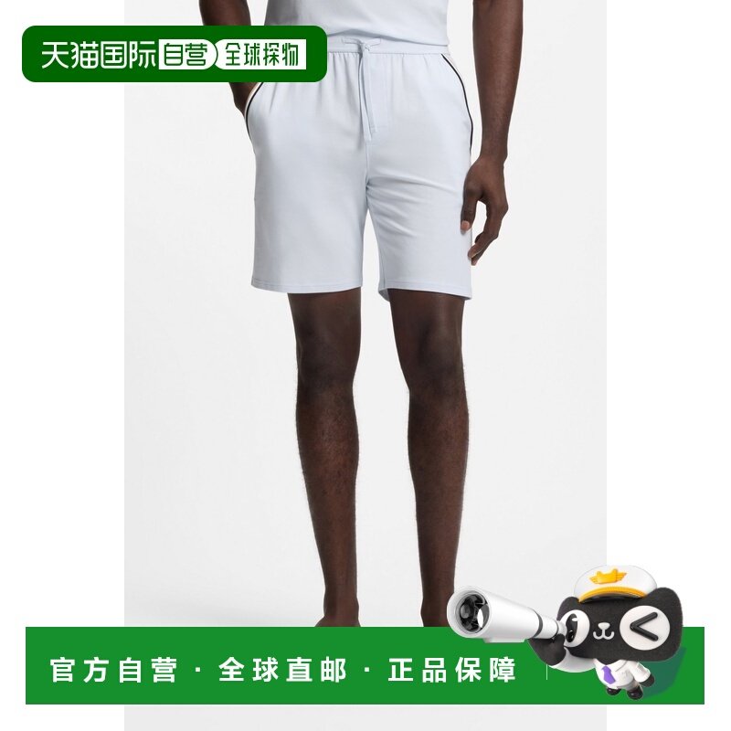 自营欧洲直邮Hugo Boss 男士浅紫色棉抽绳系带短裤,男装,休闲裤,淘宝优惠券,粉丝福利购,淘宝优惠卷