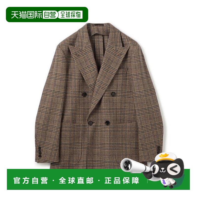 1h可退 日本直邮TOMORROWLAND 羊毛法兰绒双排扣4粒扣西装外套 FO