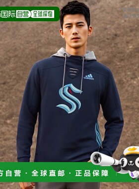 1h可退 【美国直邮】adidas 男士深海蓝色 Seattle Kraken Skate