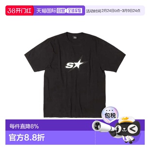 美国直邮 Stussy 男女同款 SPEEDWAY TEE 五角星印花圆领短袖T恤