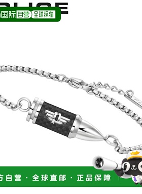 日本直邮POLICE 手链 展示品 SHOWPIECE 男士 银色 黑色 GB000561