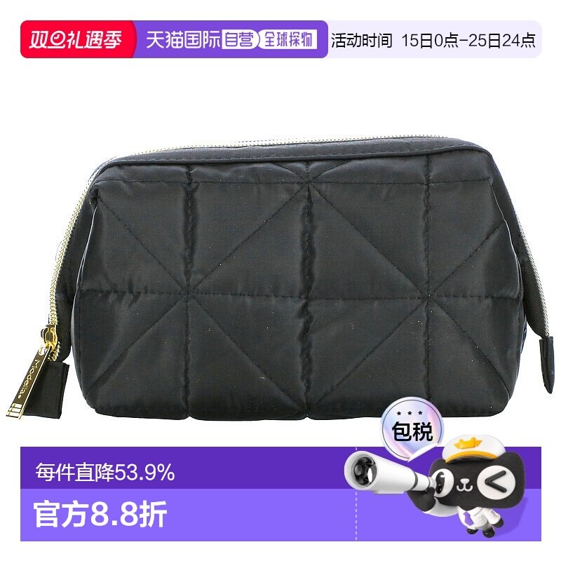 香港直发Conair康宁尔手拿包化妆包黑色拉链款经典简约