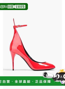 1h可退 香港直邮alaia 女士 漆皮浅口鞋 AA3E073CK168320CERISE