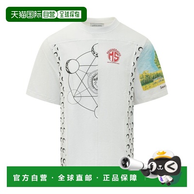 1h可退 香港直邮Marine Serre 男士 标志印花T恤 MTT102AUJER0003