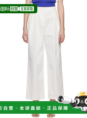 1h可退 香港直邮潮奢 Staud 女士 灰白色 Luisa 长裤 4876278IVY