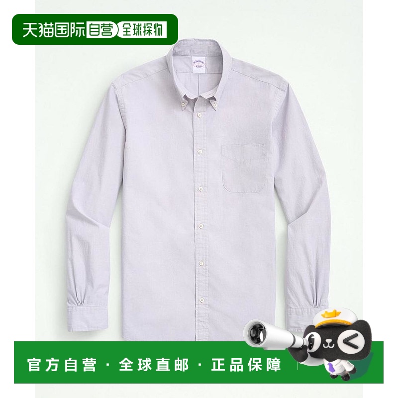 1h可退 【美国直邮】brooks brothers 男士 衬衫布克兄弟府绸宽松
